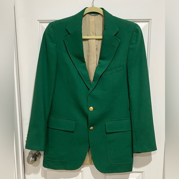 CHAPS BY RALPH LAUREN Other - Chaps BY RALPH LAUREN VINTAGE,MASTERS EQUESTRIAN GOLD BUTTON JACKET GREEN SZ 36R
